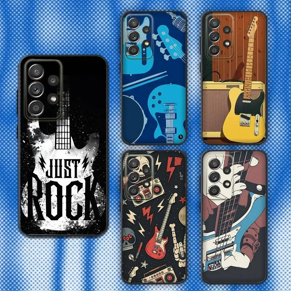 

Rock Music Instrument Guitar Phone Case For Samsung S25,S24,S21,S22,S23,S30,Ultra,S20,Plus,Fe,Lite,Note,10,9,5G Black Cover