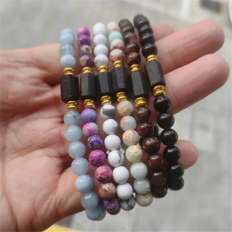 6mm wrist mara Raw Black Tourmaline Black Tourmaline bracelet,, protection, grounding, stress relief, root chakra