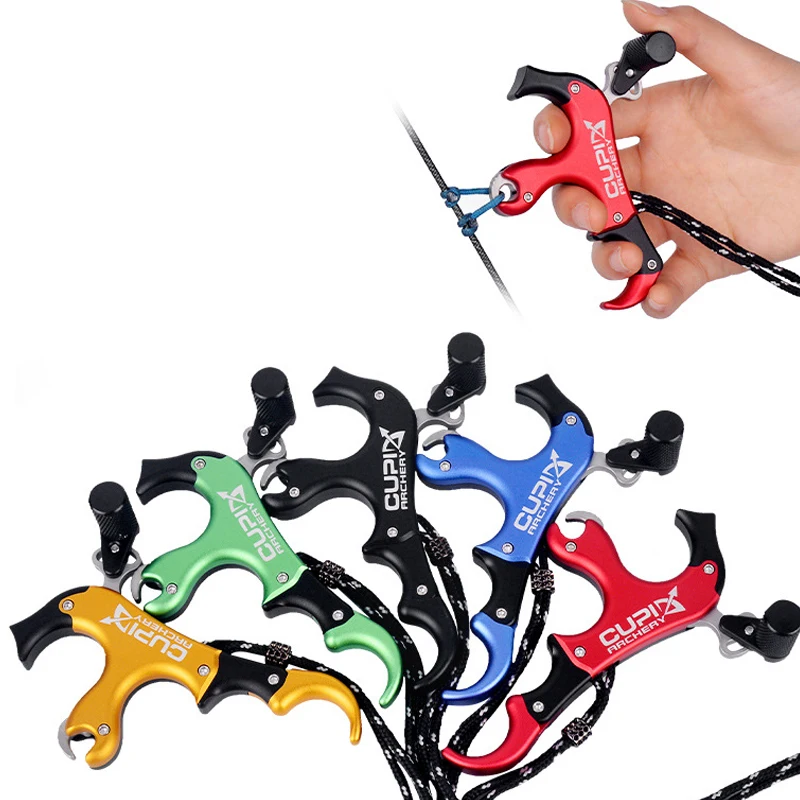 1PC CUPID Compound Bow Release 3/4 Fingers Adjustable Grip For Archery Hunting Shooting Accessories