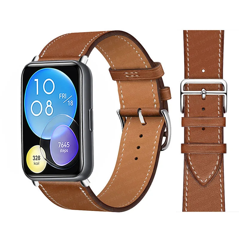 Leder armband für Huawei Uhr fit 2 Band Zubehör Smart Watch Armband Ersatz gürtel Armband Huawei Uhr Fit2 Correa