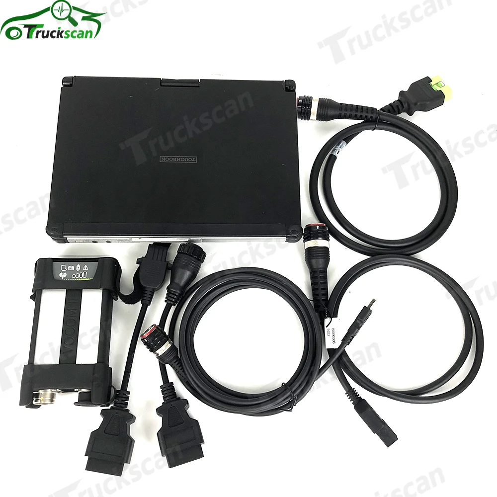 

Подлинный vocom II 2.8.241 PTT Premium Tech Tool Vocom2 WIFI DEV2 Сверхмощный грузовик-экскаватор, сканер, диагностический инструмент CFC2Ноутбук