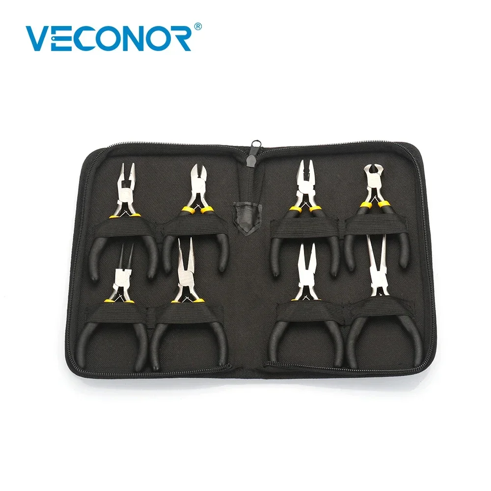 

8PCS Jewelry Combination Pliers Kit Mini Hand Tools Storage Packed Carbon Steel Metalworking