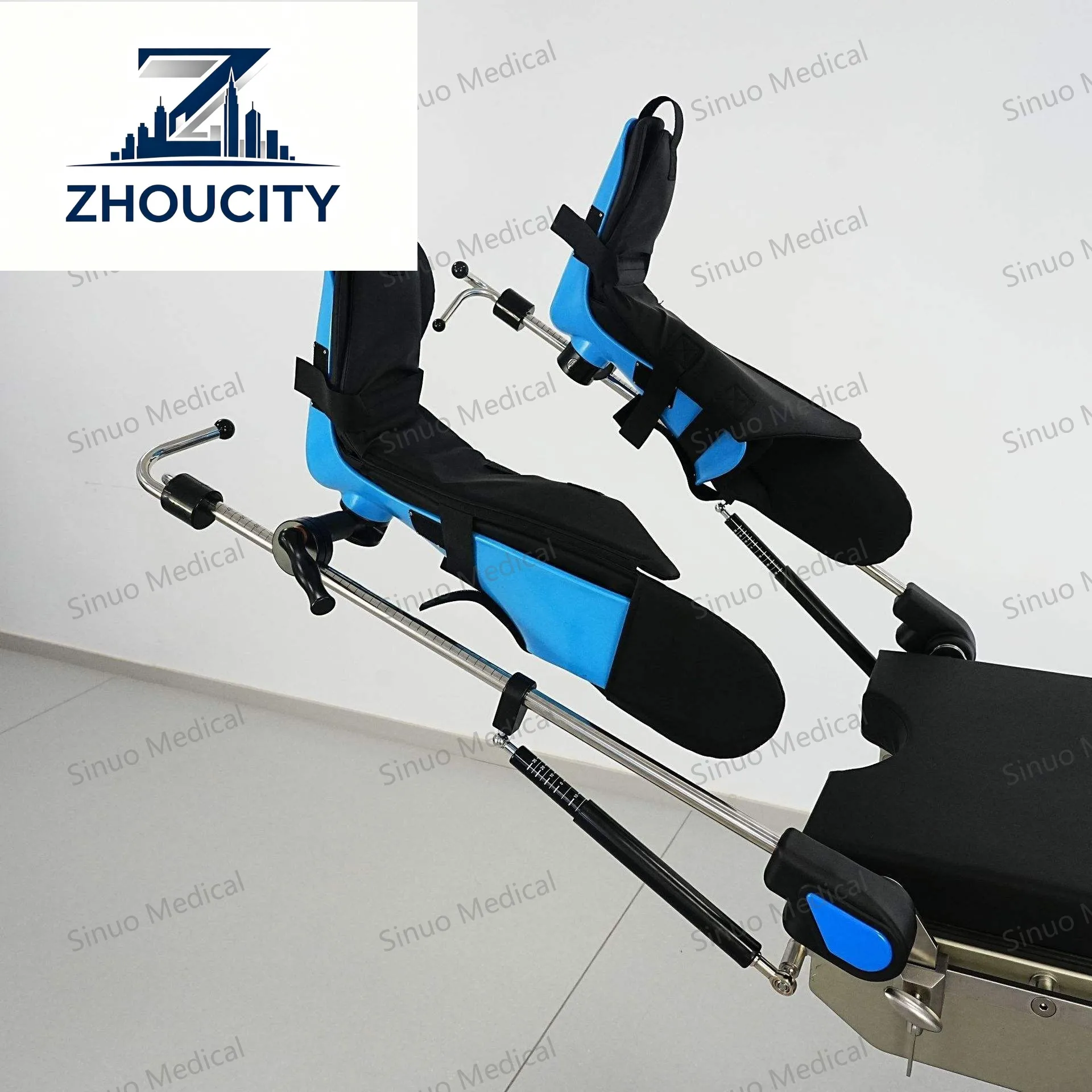 SiNuo Electric Medical Lithotomy Position Operating Table Accessories Stirrups Leg Support with Trolley and Gel Pad CE Certified