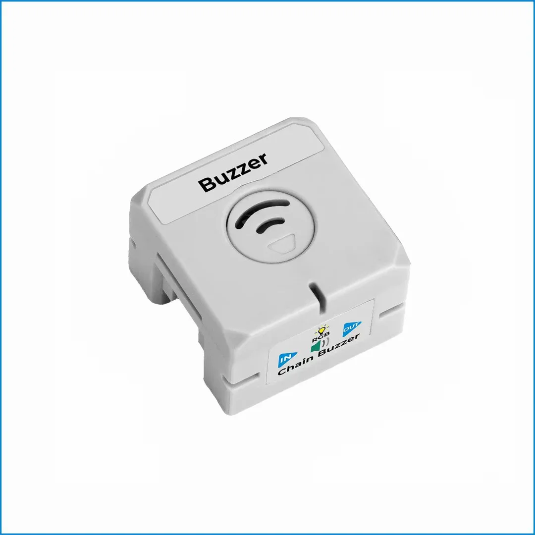 The official M5Stack Chain Buzzer buzzer output node module is equipped with STM32 core controller