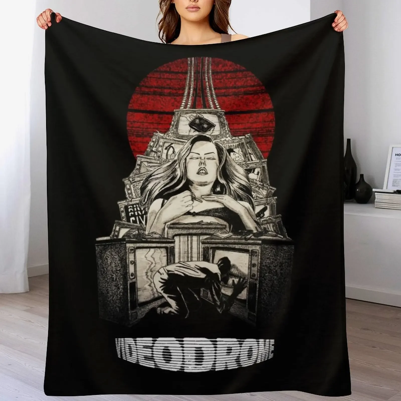 Videodrome Throw Blanket Soft Comfort Blanket for Reading Watching TV