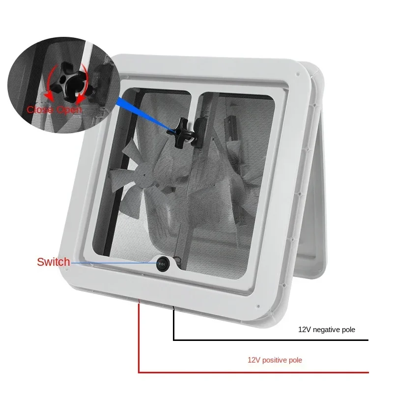 RV Trailer Ventilation Cover Base mit Motor Fan Blade RV Vent Trailer Camping Car Abluftventilator