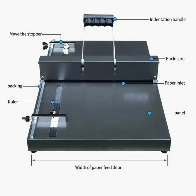 2026 350mm Manual Paper Creaser Folding Machine Card Photo Paper Cover Creasing Post-Press Equipment Adjustable Creaser
