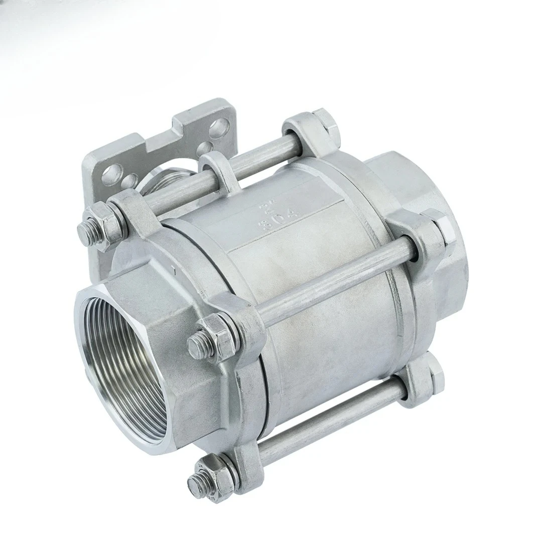 Stainless steel 304 three piece high platform internal thread ball valve Q11F-16P matching actuator switch