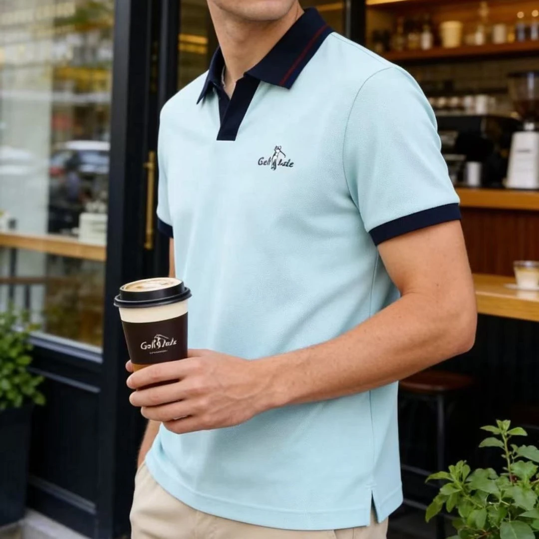 Kiton26 summer fashion simple men's versatile short-sleeved polo shirt