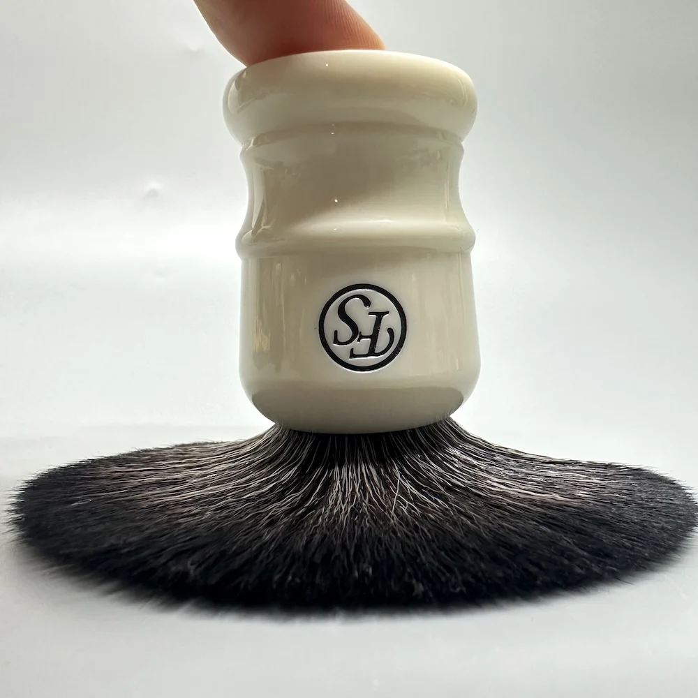 FS-26MM G5 Antibacterial Synthetic Fiber Shaving Brush Cream Color Handle,Keep Mildew Away, Best for Traditional Wet Shaving