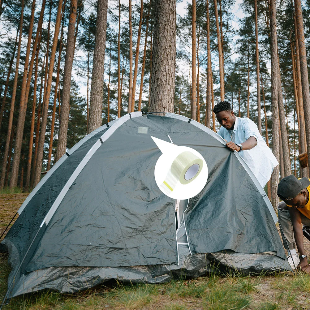 

1 Roll Waterproof Fiberglass Repair Tape Strong Adhesive Grid For Canvas Tent Tarp Sealing Packaging Moving Shipping Strapping