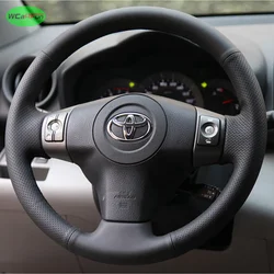 Car Steering Wheel Cover Faux Breathable Leather For Toyota RAV4 Yaris Vitz Urban Cruiser Passo Sette Vanguard Ist 2005-2016