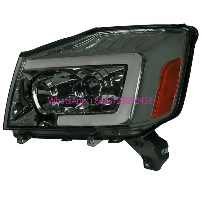 

Hot-selling LED C-Bar Projector Headlights WSwitchback Sequential Turn Signals for 04-15 Nissan Titan/04-07 Armada(Chromed/Smoke