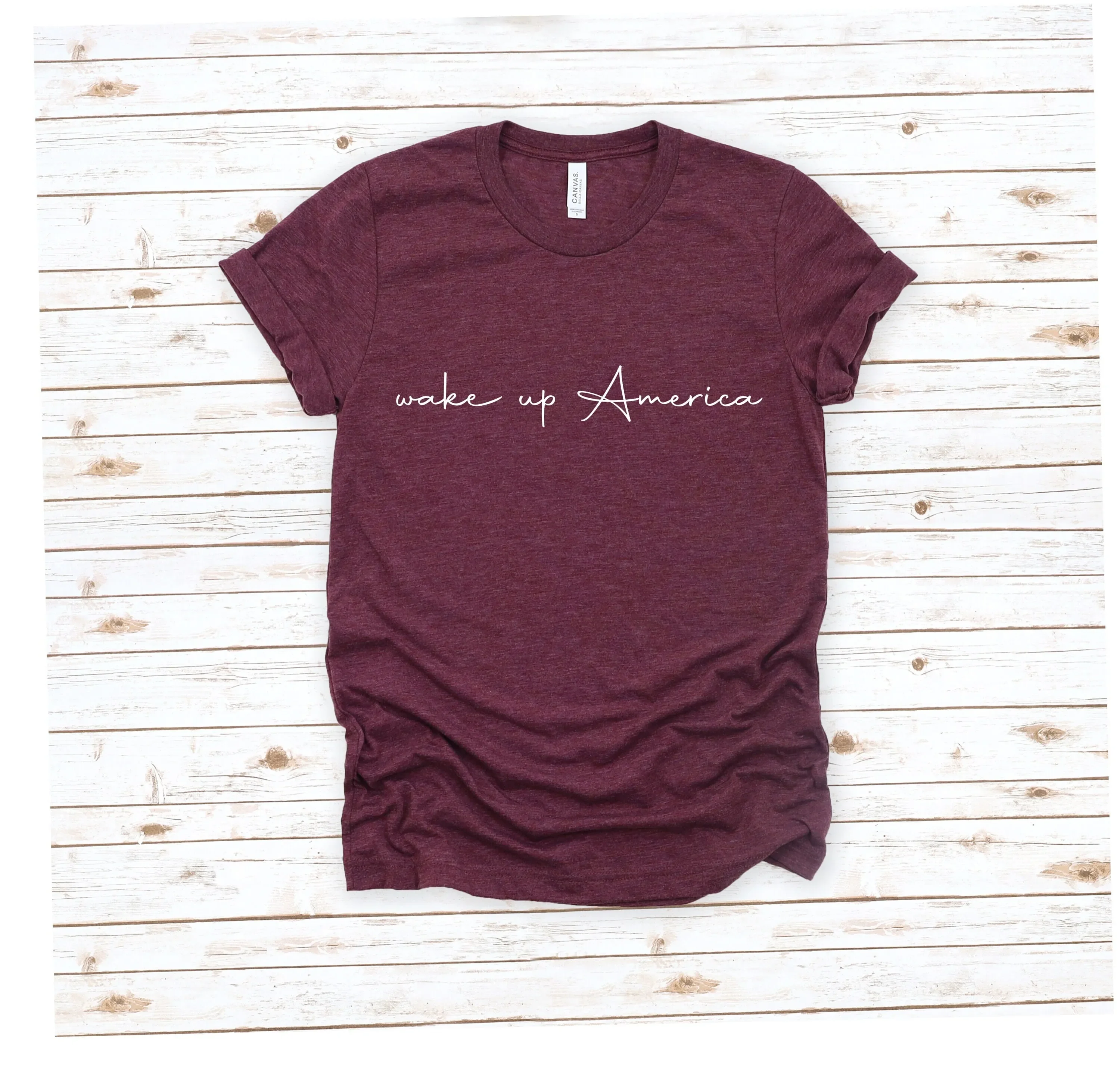 Wake Up America T Shirt Political Anti Democrat Republican American Patriot Outfit Lover Freedom