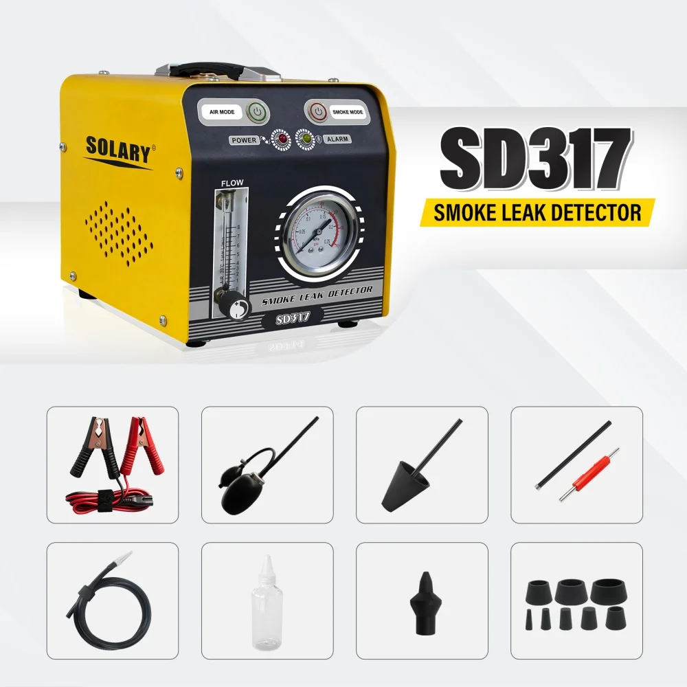 SD317 Professional 12V Car Leak Detector Engine Intake Cooling Pipe Diagnostic Tool EVAP Machine with 1-Year Warranty