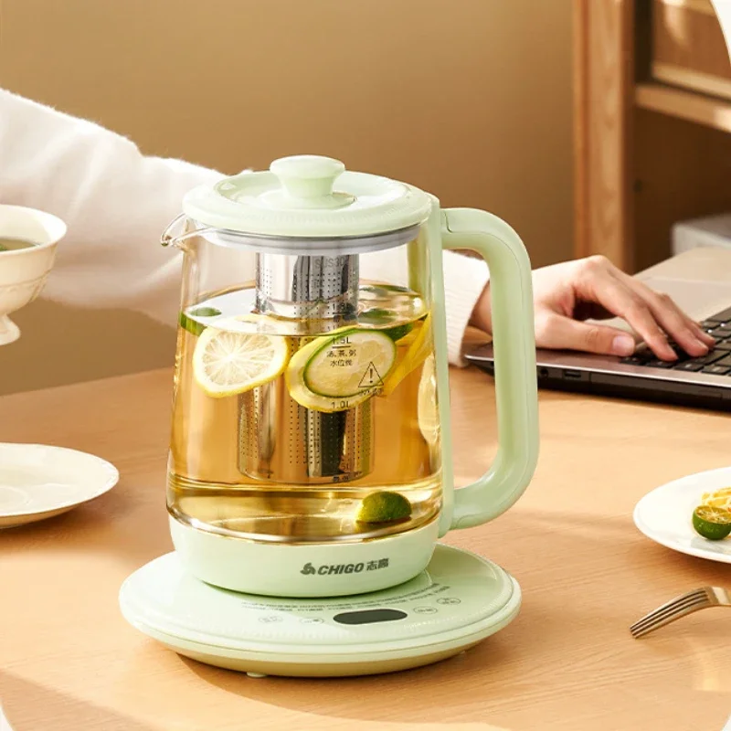 Multifunktionaler Thermostat-Wasserkocher für Zuhause, Büro-Glaskessel, 1,8 l kochender Tee-Gesundheitskessel, intelligenter Isolierkessel
