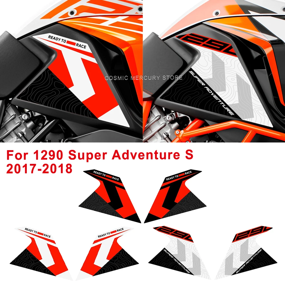 

3D гелевые наклейки из эпоксидной смолы, наклейки на бак мотоцикла, комплект защитных наклеек для 1290 Super Adventure S 2017-2018