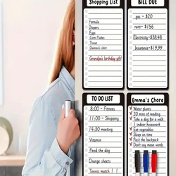 Creative Refrigerator Sticker New A Erasable Magnetic Refrigerator Magnet Weekly Plan Schedule Memo Message Sticker