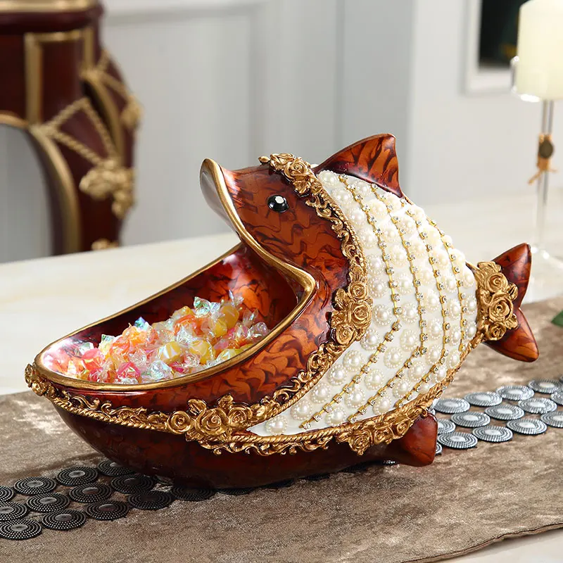 Continental Genuine Staircase Boot Cabinet Key Contain Retro Luxury Creative Home Appliance Gift Crystal pearl animal ornaments