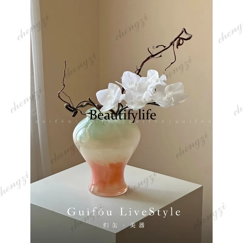 A95 super good-looking Song Dynasty aesthetic flower arrangement artistic sense vase design sense niche
