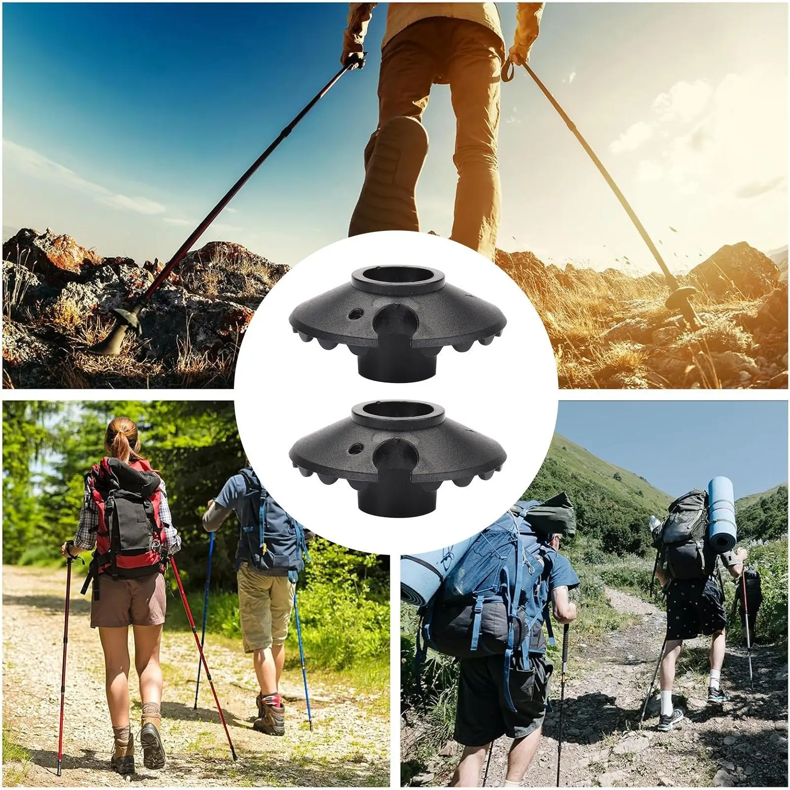 1Pair Trekking Pole Snow Basket Outdoor Camp Hikes Pole Walk Stick Cane Snowflake Basket Mud Sand Snow Ski Replacement Parts