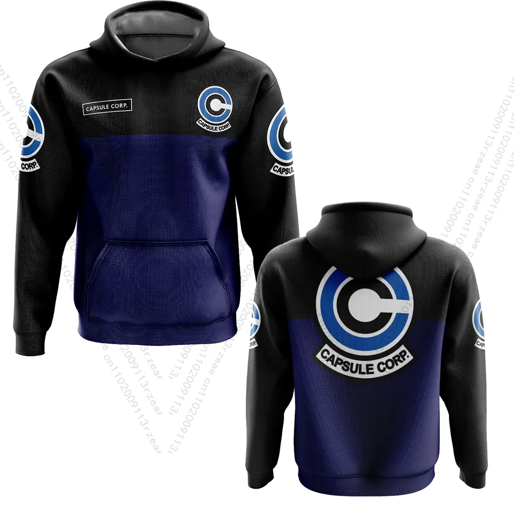 

Hot New Capsule Corp Dragon Ball Z Anime Hoodie Men's Cosplay Costume Print Gym Casual Sports Cartoon Hoodies Sweatshirts Tops