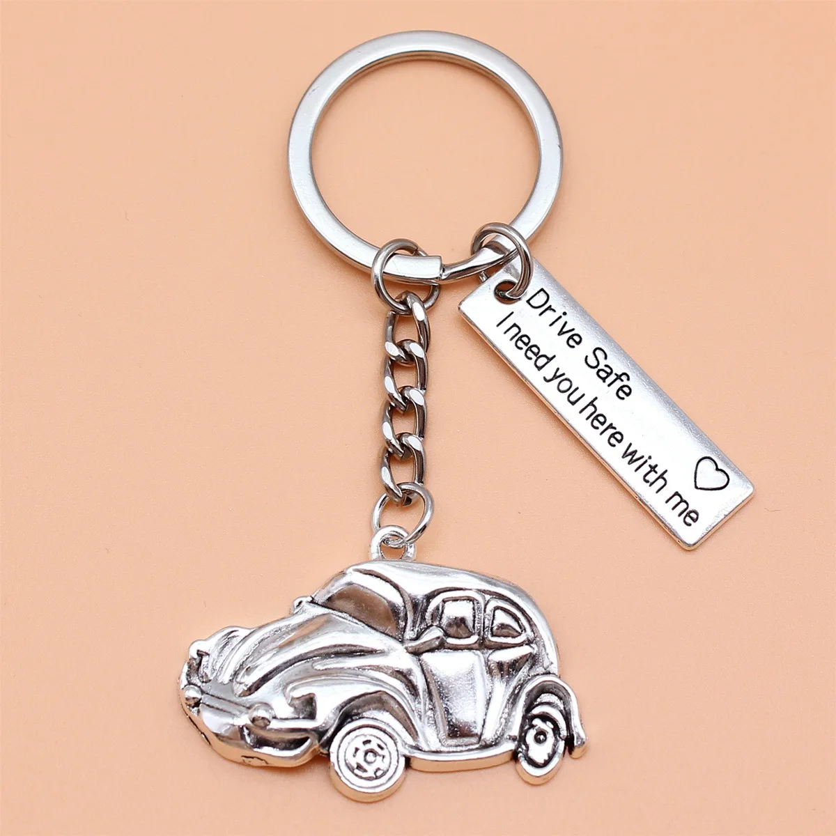 Drive Safe Safe Driving slogan Car motorcycle key chain pendant