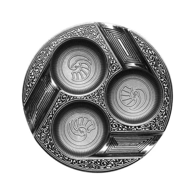 

Three-slot retro personalized ashtray metal ashtray