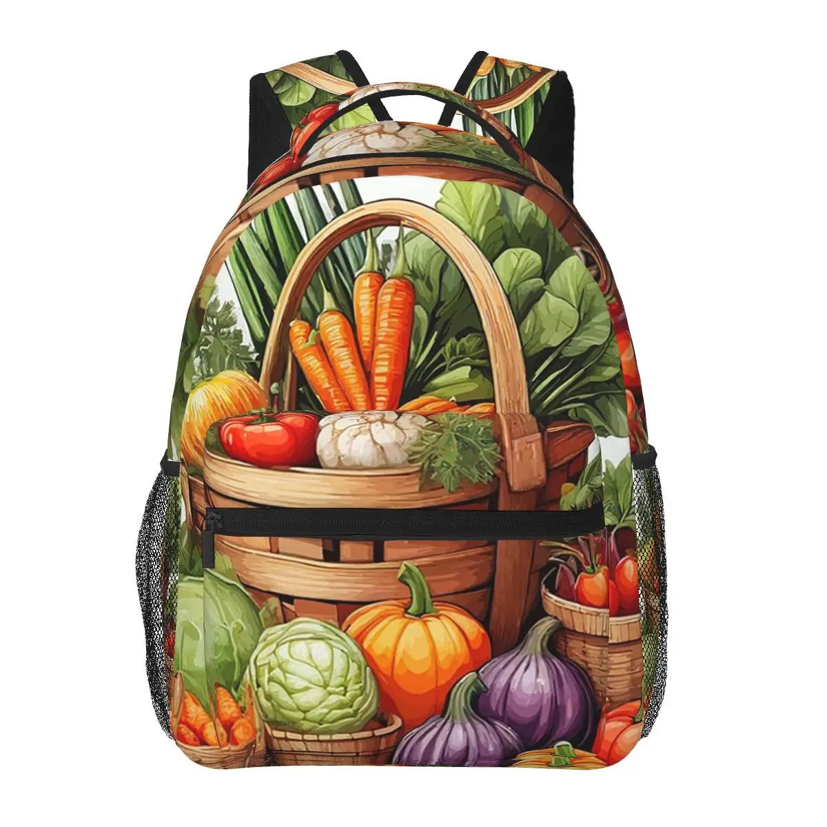 

Fresh Vegetable Pattern Student Backpack School Bag Hiking Travel Daypack for Men Women Fashion Bookbag Shoulder Bags