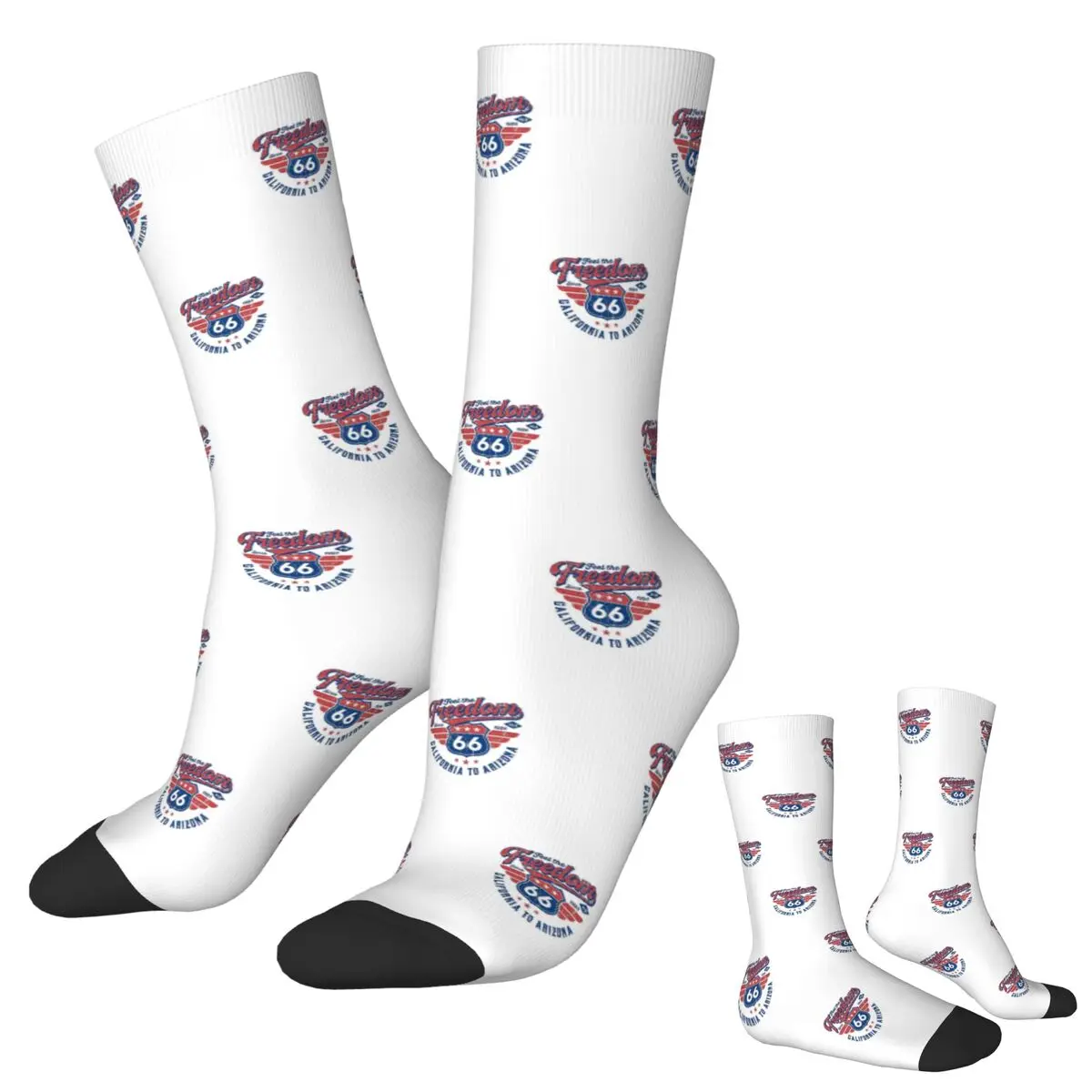 ルート 66 USA ソックス原宿スーパーソフトストッキングオールシーズンロングソックスアクセサリーユニセックスクリスマスギフト用