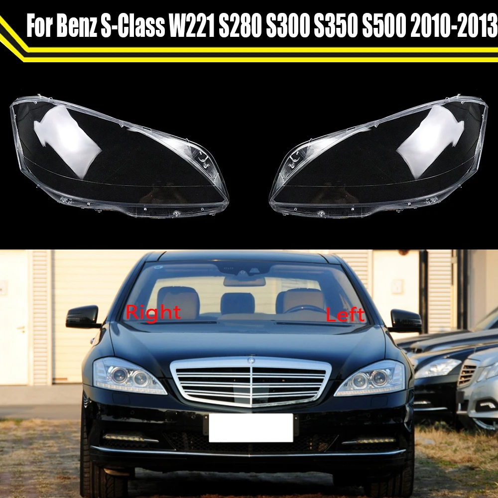 

Front Car Lampshade Glass Lens Case Auto Caps Shell Headlight Cover For Mercedes-Benz S-Class W221 S280 S300 S350 S500 2010-2013