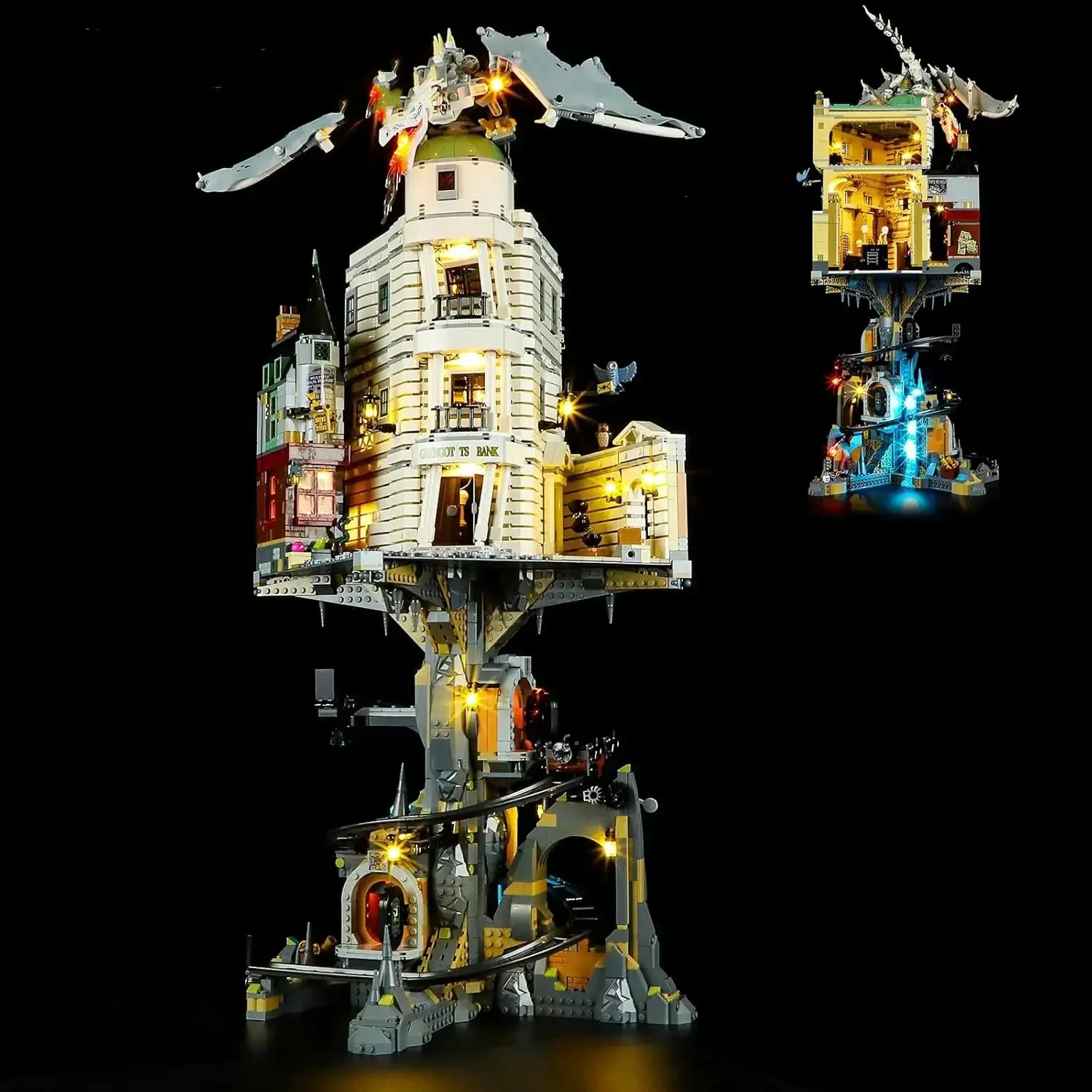 

(Блоки в комплект не входят) Светодиодное освещение 5 В для 76417 Gringotts Wizarding Bank-Collectors’Edition Light Up Your Building Blocks