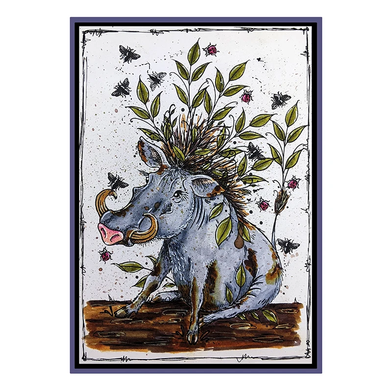 Dinosaurs Clear Stamps Meercat Warthog Ostrich Birds Mammoth Animals Stamps for DIY Scrapbooking Cards Making New