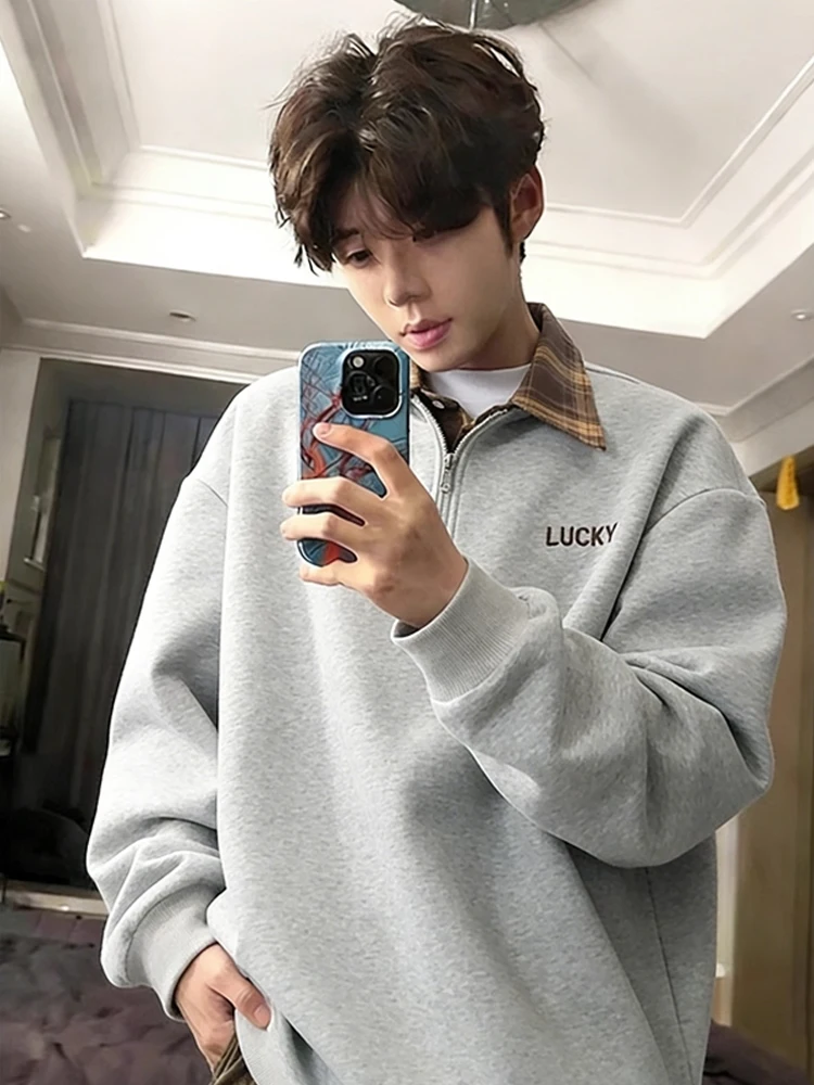 

Мужская толстовка из двух предметов American Sle Color Blo, осенне-зимняя Fce f, на молнии, модная, элитная, Feel irt