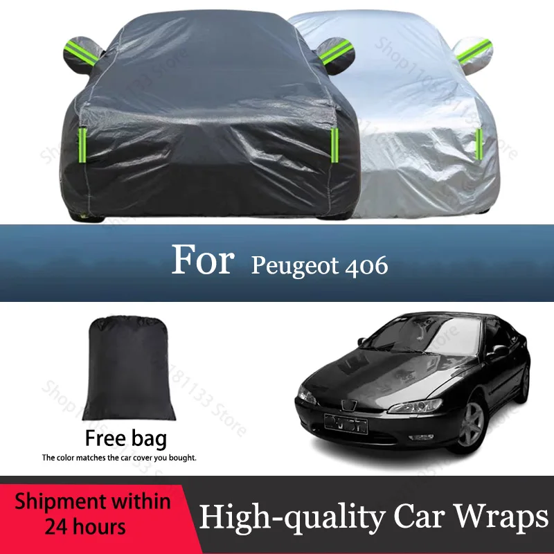 For Peugeot 406 Car Cover Custom Fit Waterproof Windproof All Season Heavy Duty Protection Outdoor Indoor Use Rain Snow UV Dust
