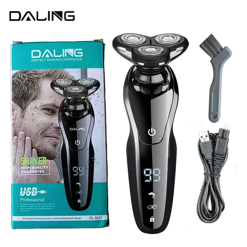 DALING DL-9211 USB charging high-quality LCD digital display high-speed men's electric shaver