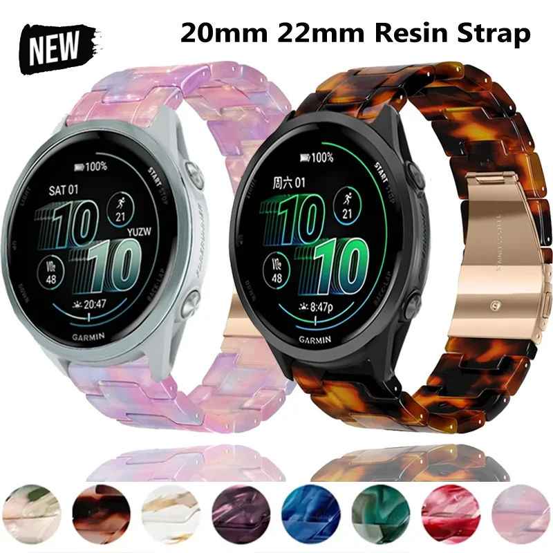 20mm 22mm Harzarmband für Garmin Forerunner 570 170 70 970 965 265 255 55 165 Komfortables Armband für Garmin Active 6 5 Correa