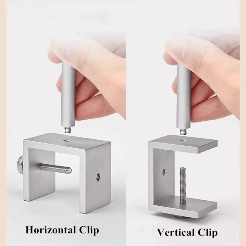 Simple Aluminum Sign Holder Clamp Adjustable C-Clamp Price Tag Display Stand Clothing Store Sign Clip Mall