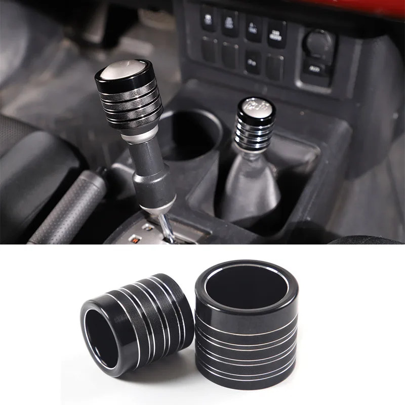 

Aluminum Alloy Black For Toyota FJ Cruiser 2007-2021 Car Shift Head Sleeve Ring Trim Car Interior Accessories