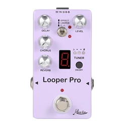 Rowin RE-05 Loop Guitar Effector Looper Tuner Mini Guitar Looper Effect Pedal Full Metal Shell with Reverb Chorus Delay Effects