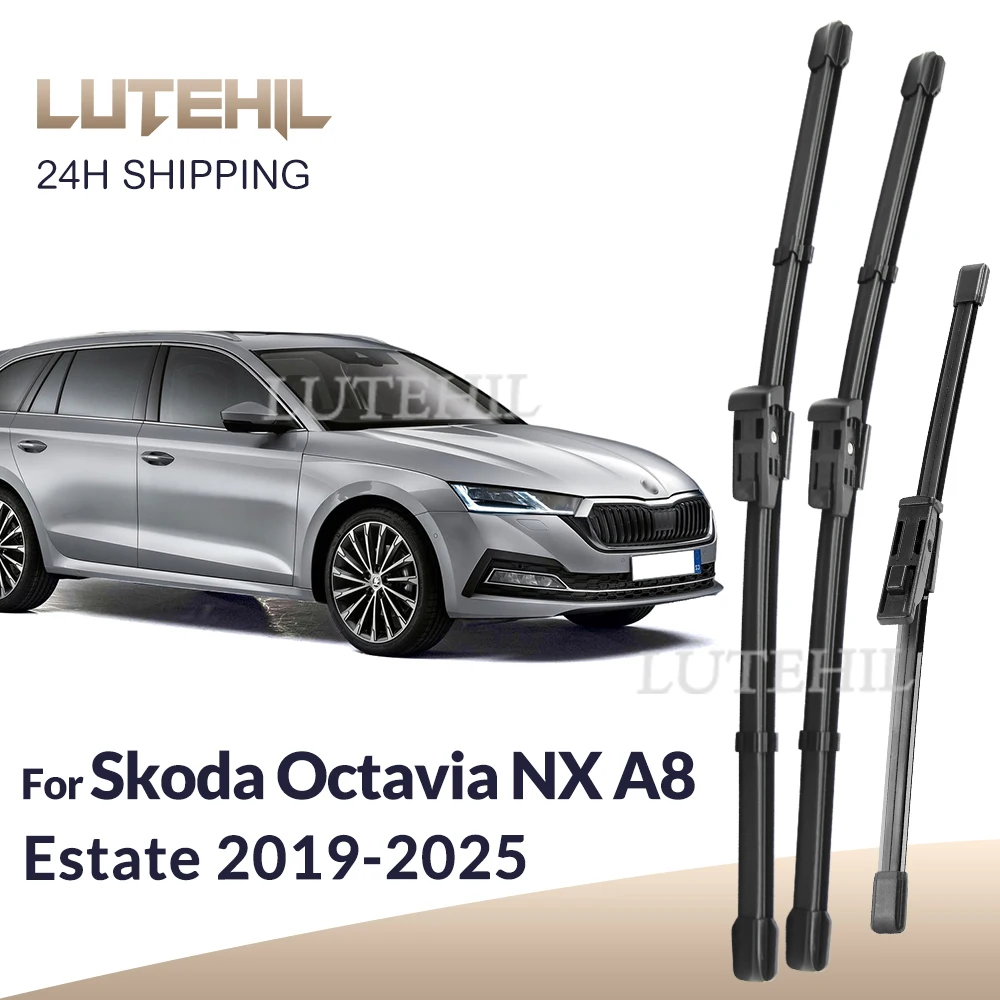 For Skoda Octavia NX A8 Estate 2019-2025 2020 2021 2022 Wiper Front & Rear Wiper Blades Windshield Windscreen Window 26