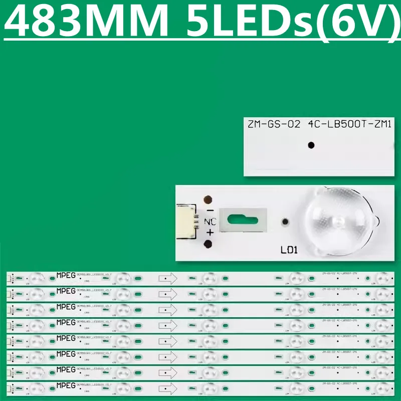 

5 комплектов, фонарь для подсветки 50D2700 50HR330M05A0 V2 oem50lb01 _ led3030приведен1.1 52M5080A 50FS3800 50FA3213 55L510U18 LVF500AU0T