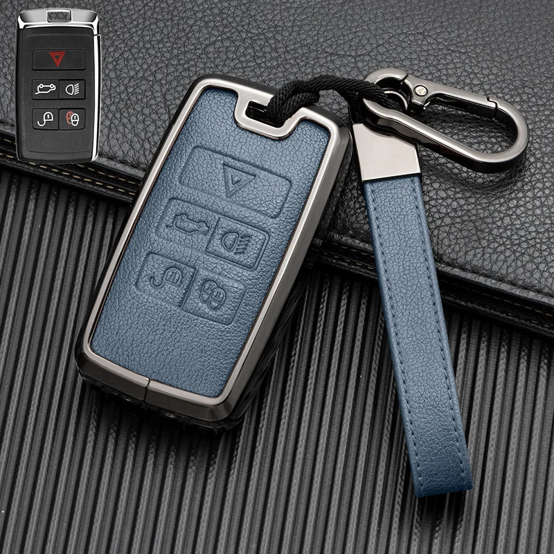 Car Key Case Holder Keychain For Land Rover Range Rover Discovery 5 Sport 2018 2019 For Jaguar XEL E-PACE 2019 Accessories