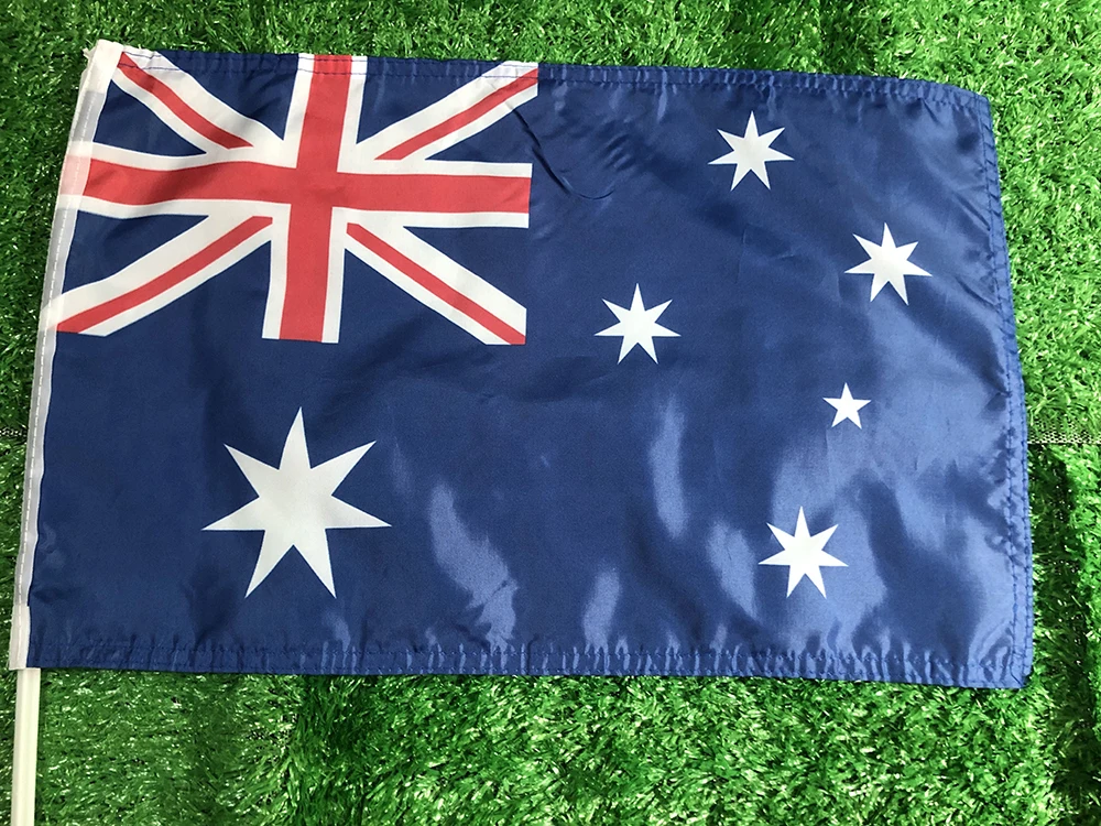 Bandera de coche Australia personalizada para ventana – portador con asta de plástico - imagen 3
