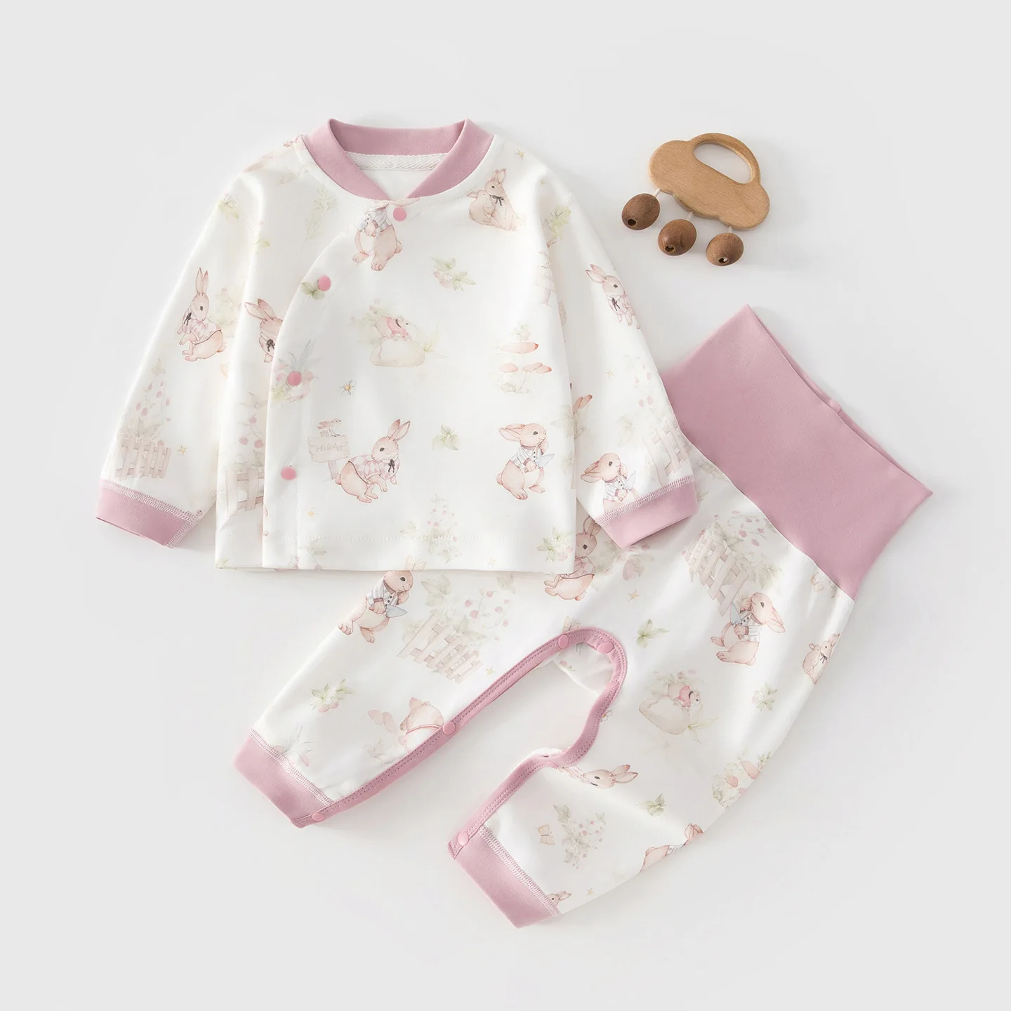 Spring Baby Home Clothes Newborn Children's Long Sleeved Long Pants 2-piece Set High-quality Baby Clothes