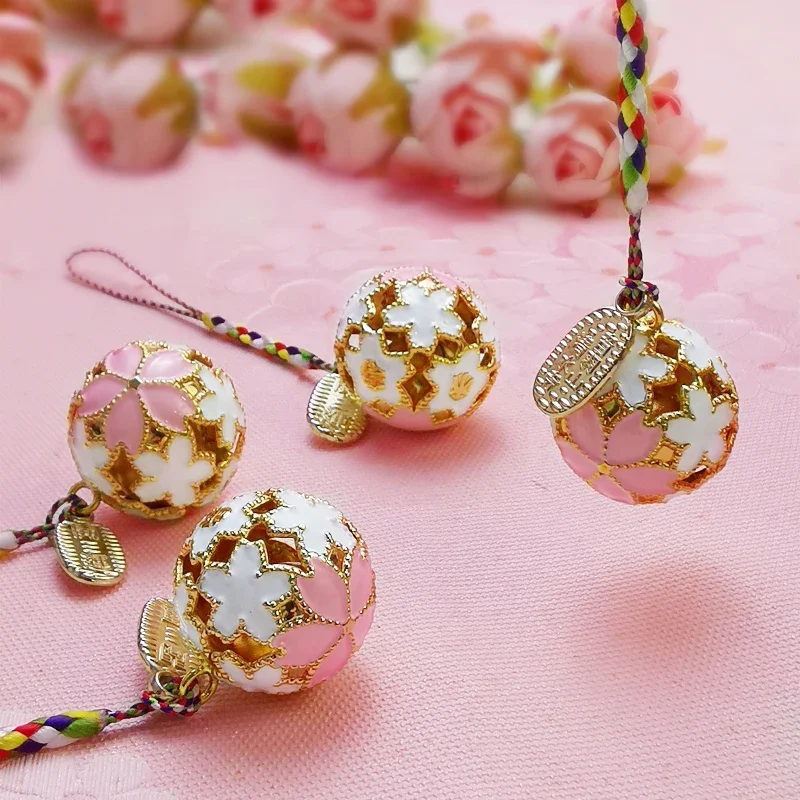 

Universal Phone Case Cherry Blossom Clock Pendant Phone Lanyard Luxury Key-chain Phone Charm Cellphone Lanyards for Keys