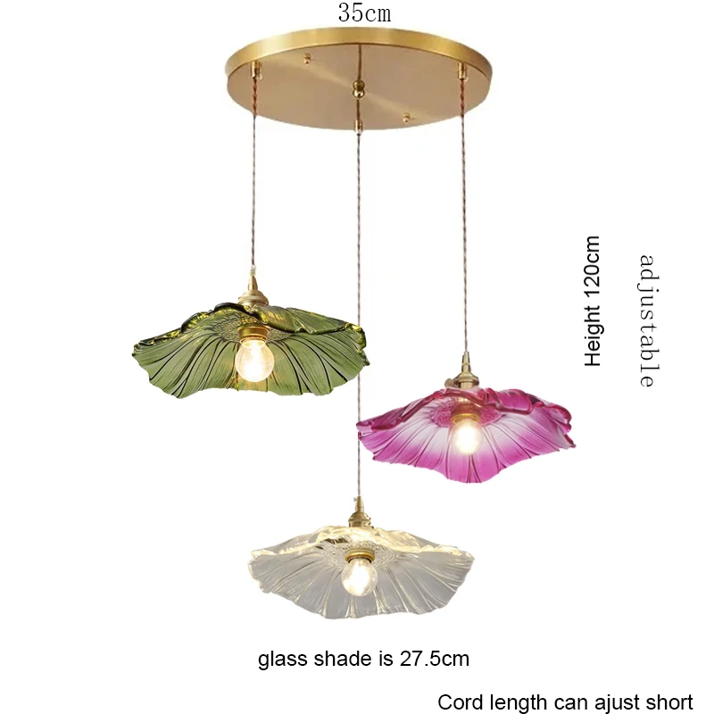 Multi-stijl groene glazen hanglamp eetkamer vintage plafondlamp glazen lampenkap moderne kroonluchter keukeneiland