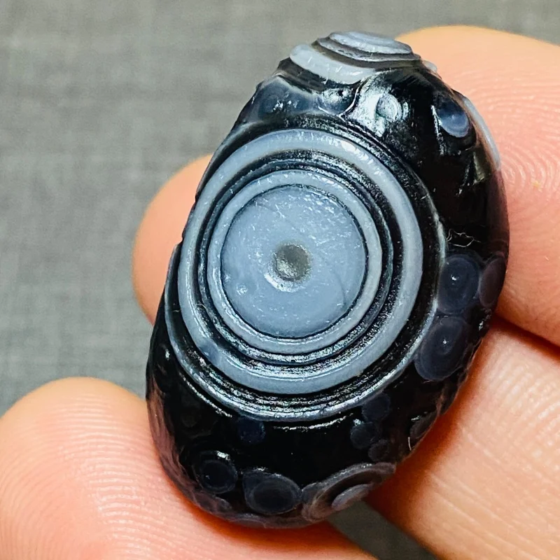 Agate noire sardonyx naturelle Alxa Gobi Eye, spécimen minéral, cristal énergétique, pierre de guérison Chakra Reiki, décoration intérieure