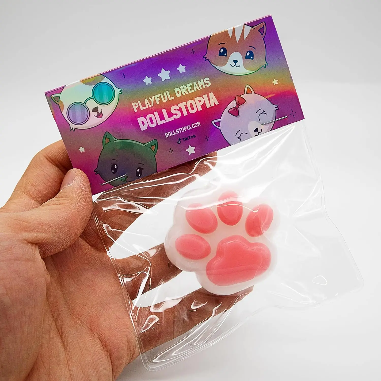 고양이 발 떡 타바 Squishy Fidget 장난감 귀여운 고양이 발 장난감 느린 리바운드 감압 장난감 스트레스 감소 어린이 장난감 선물