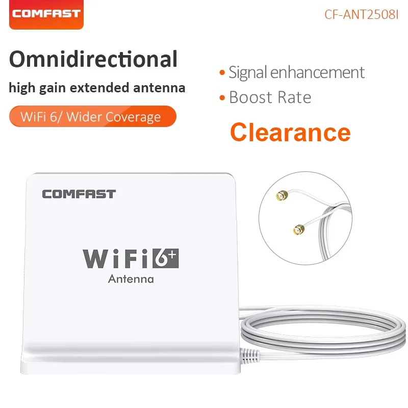 WiFi6 Dual Band Omnidirectional High Gain Extension Antenna magnetic base with1.5M extension cable for WiFi router PCI-E adapter